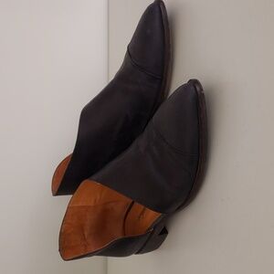 Free People Black Leather Loafers